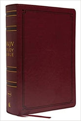 NKJV Study Bible, Leathersoft, Red, Red Letter Edition, Comfort Print